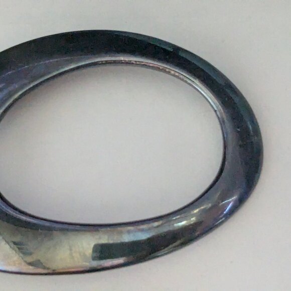 Vintage SANDY DUFTLER Patent Leather Oval Link Belt Size M main image 4